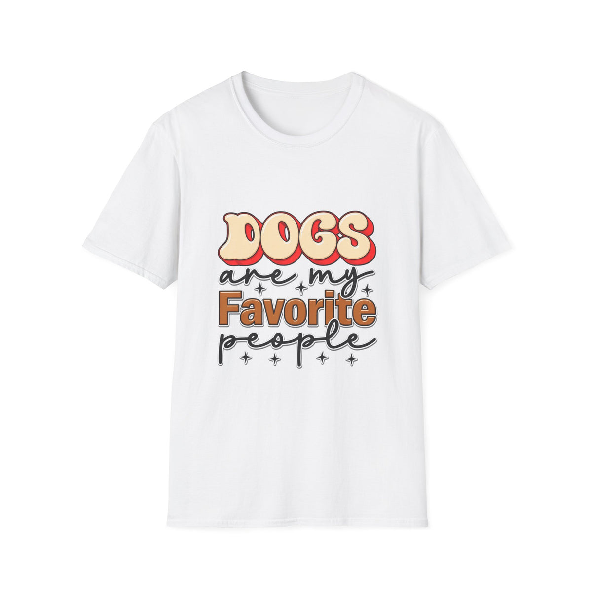 Dogs Are My Favorite People T-Shirt — Retro Pet Lover Tee