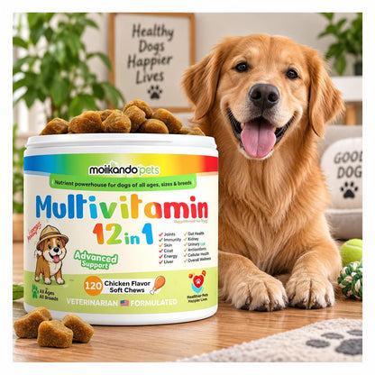 12-in-1 Dog Multivitamin Soft Treats for Health