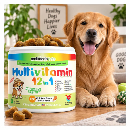 12-in-1 Dog Multivitamin Soft Treats for Health