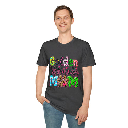 Golden Retriever Mom T-Shirt — Paw Print Dog Lover Tee