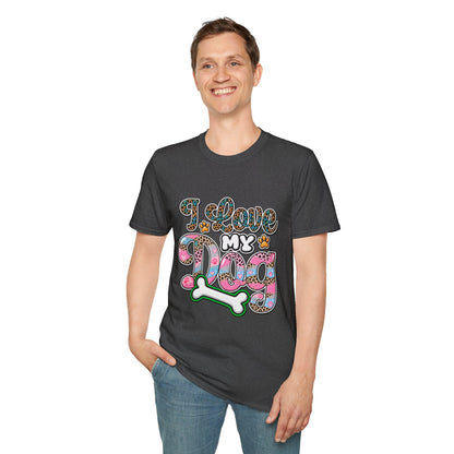 I Love My Dog T-Shirt — Colorful Paw