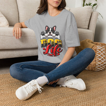 Cute French Bulldog Paw Print Graphic Tee