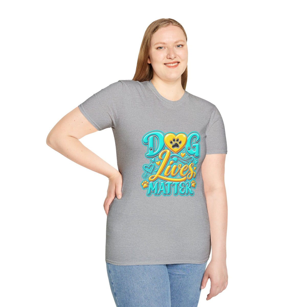 Dog Lives Matter T-Shirt – Cute Paw Heart Pet Rescue Tee