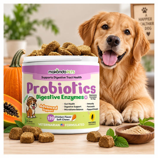 Dog Probiotics Chews with Pumpkin & Enzymes