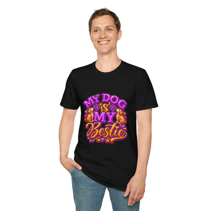 Dog Is My Bestie T-Shirt — Cute Paw Print Pet Lover Tee