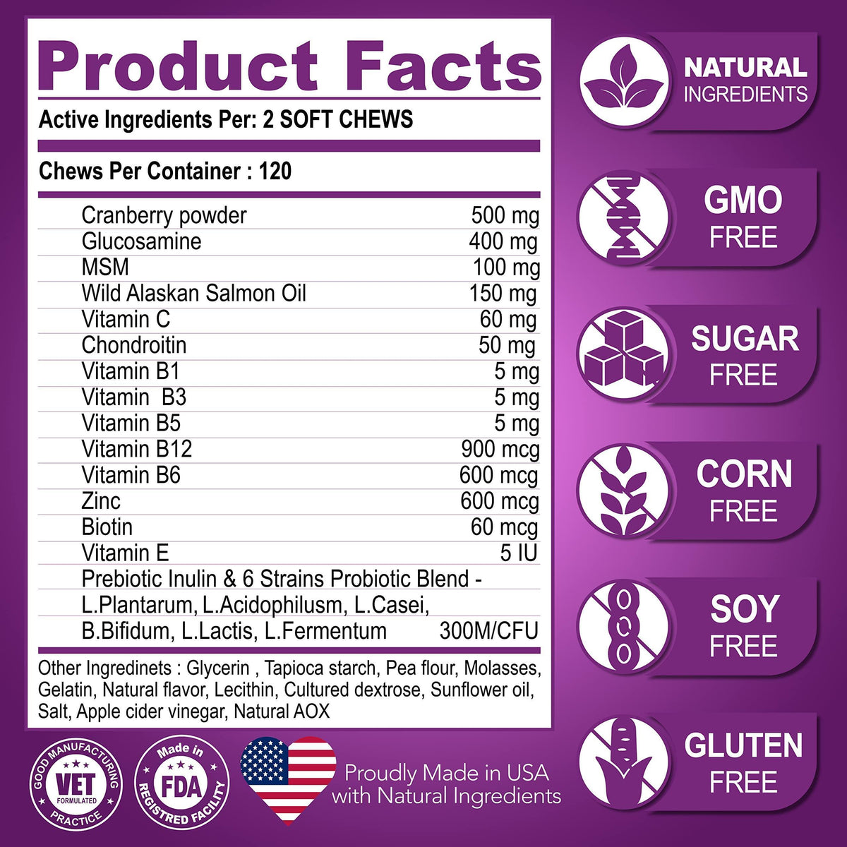 Dog Multivitamin Chews with Glucosamine for Joint Health