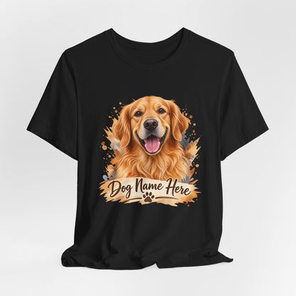 Custom Dog Name T-Shirt — Personalized Dog Portrait Tee