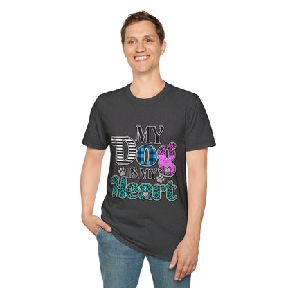My Dog Is My Heart T-Shirt — Colorful Plaid