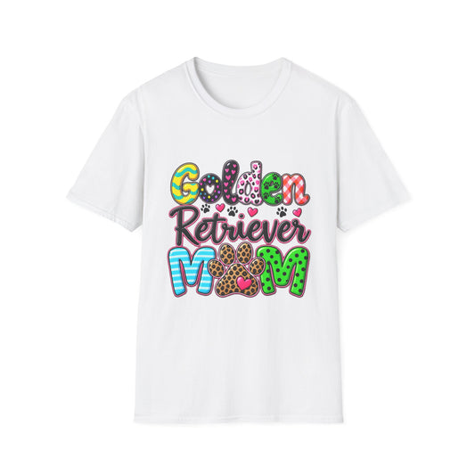 Golden Retriever Mom T-Shirt — Paw Print Dog Lover Tee