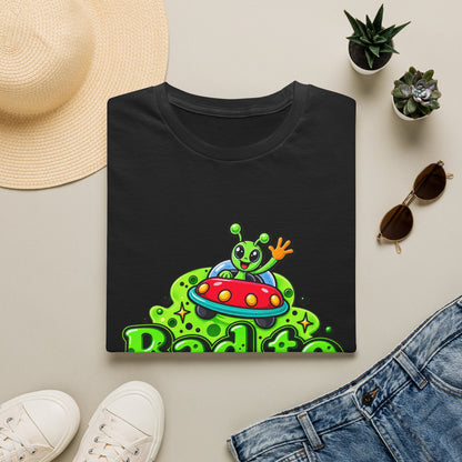 Bad to the Bone Alien T-Shirt — Cute UFO Cartoon Tee