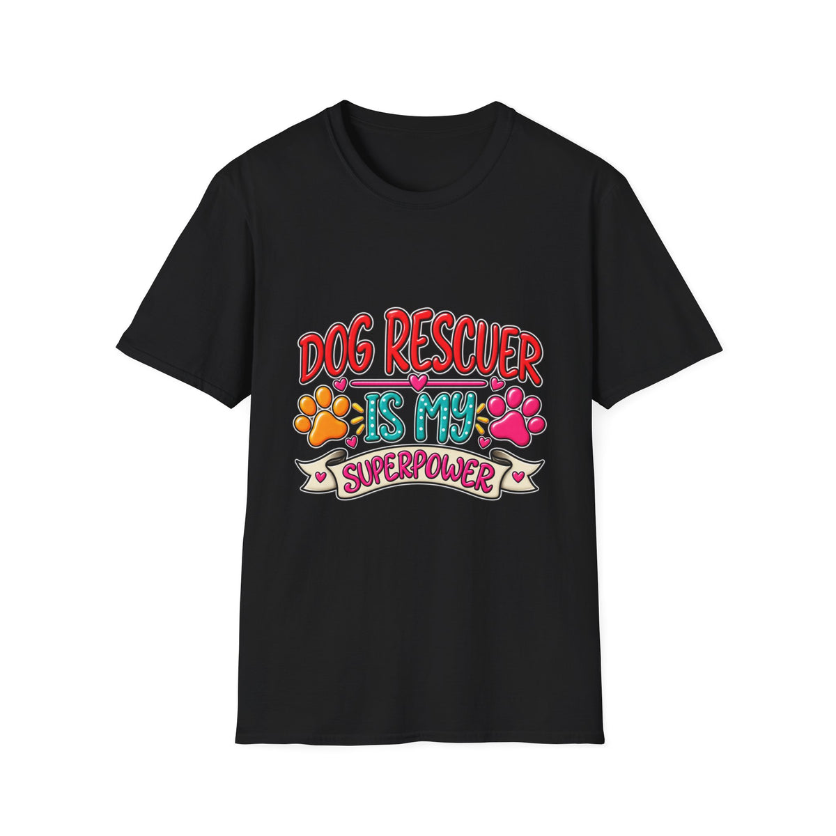 "Dog Rescuer Is My Superpower" Graphic Tee