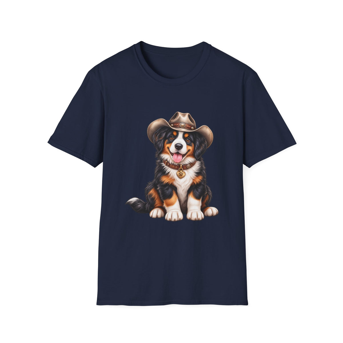 Cowboy Bernese Mountain Dog T-Shirt