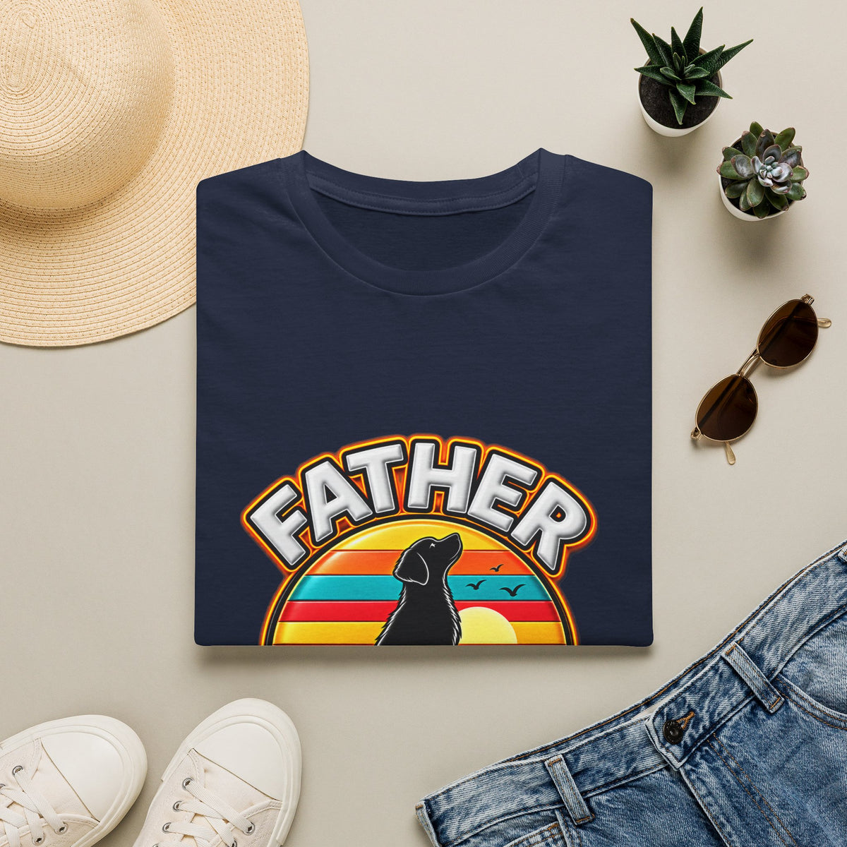 Father of Dogs T-Shirt — Retro Dog Dad Tee