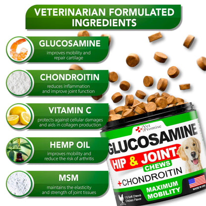 Glucosamine Chondroitin Hip Joint Chews for Dogs