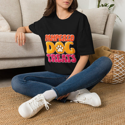 Pampered Dog Treats T-Shirt — Retro Paw Graphic