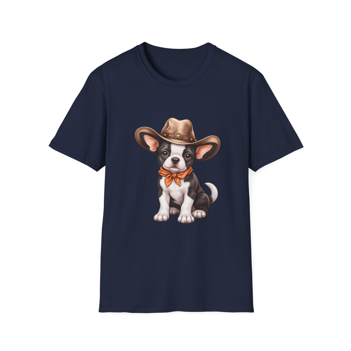 Cute Dog in Western Hat Graphic Tee