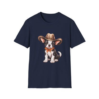 Cute Dog in Western Hat Graphic Tee