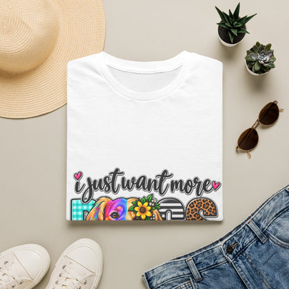 Dog Lover T-Shirt – "I Just Want More Dogs" Colorful Floral Pup Design