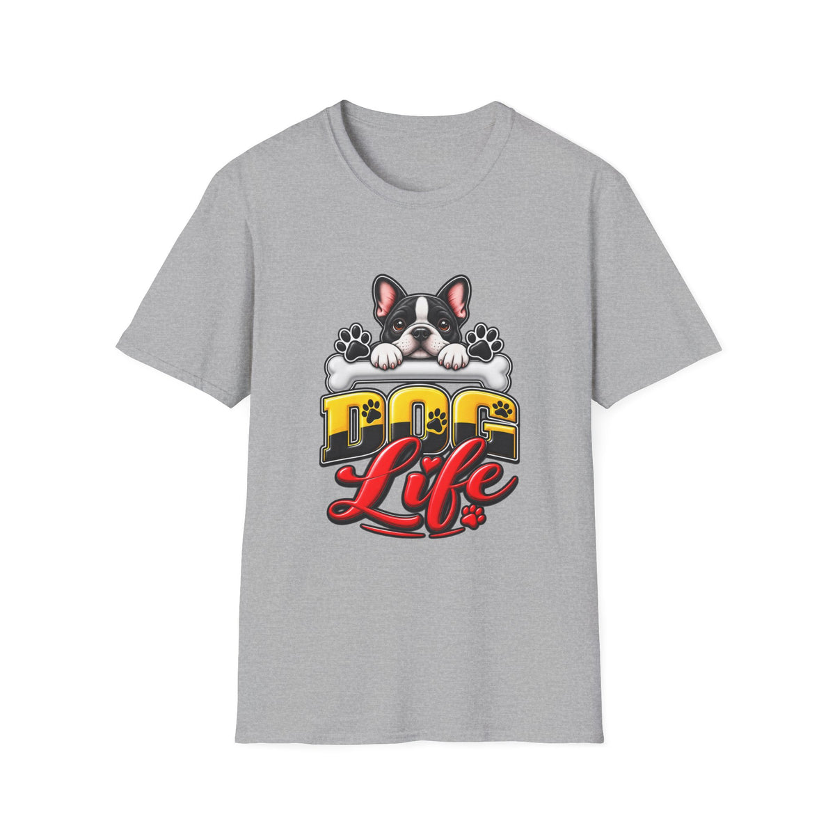 Cute French Bulldog Paw Print Graphic Tee