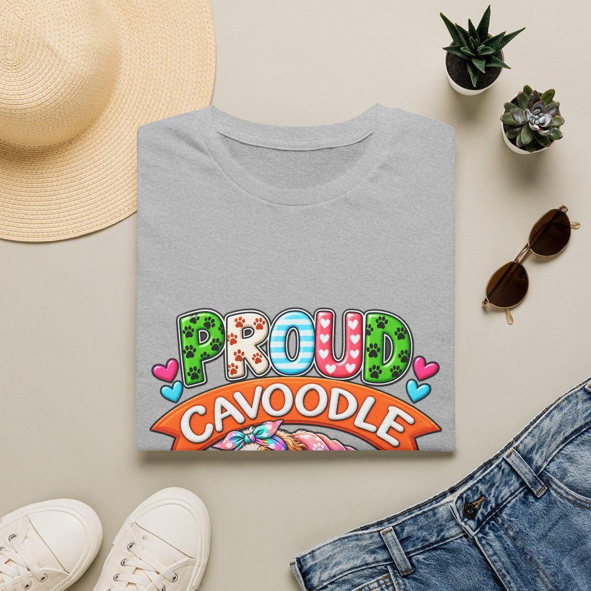 Proud Cavoodle T‑Shirt — Cute Colorful Cavoodle Mom Tee