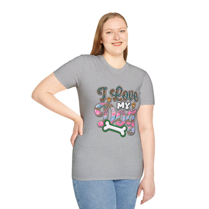 I Love My Dog T-Shirt — Colorful Paw
