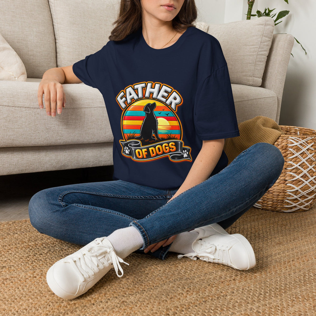 Father of Dogs T-Shirt — Retro Dog Dad Tee