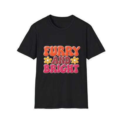 Furry and Bright Retro Floral T‑Shirt