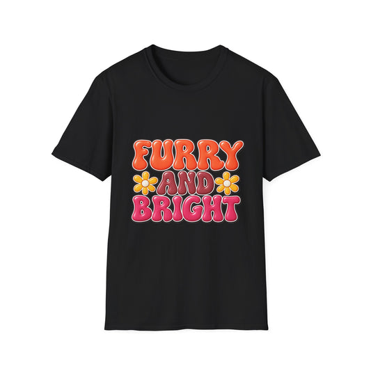 Furry and Bright Retro Floral T‑Shirt
