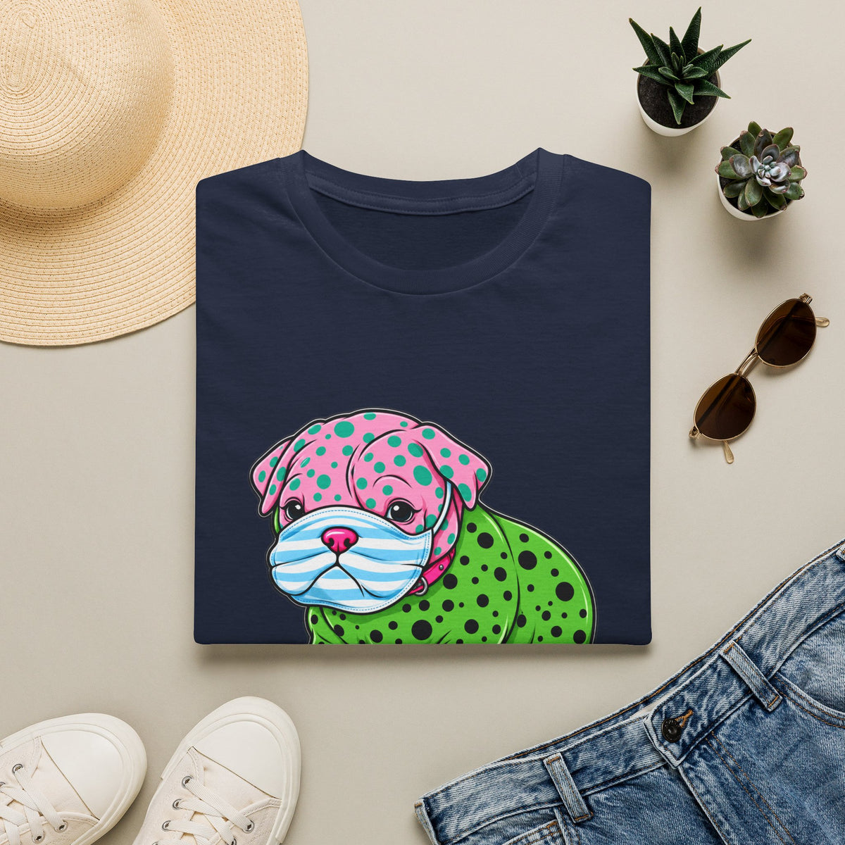 I Love My Dog T-Shirt — Colorful Polka Dot Puppy