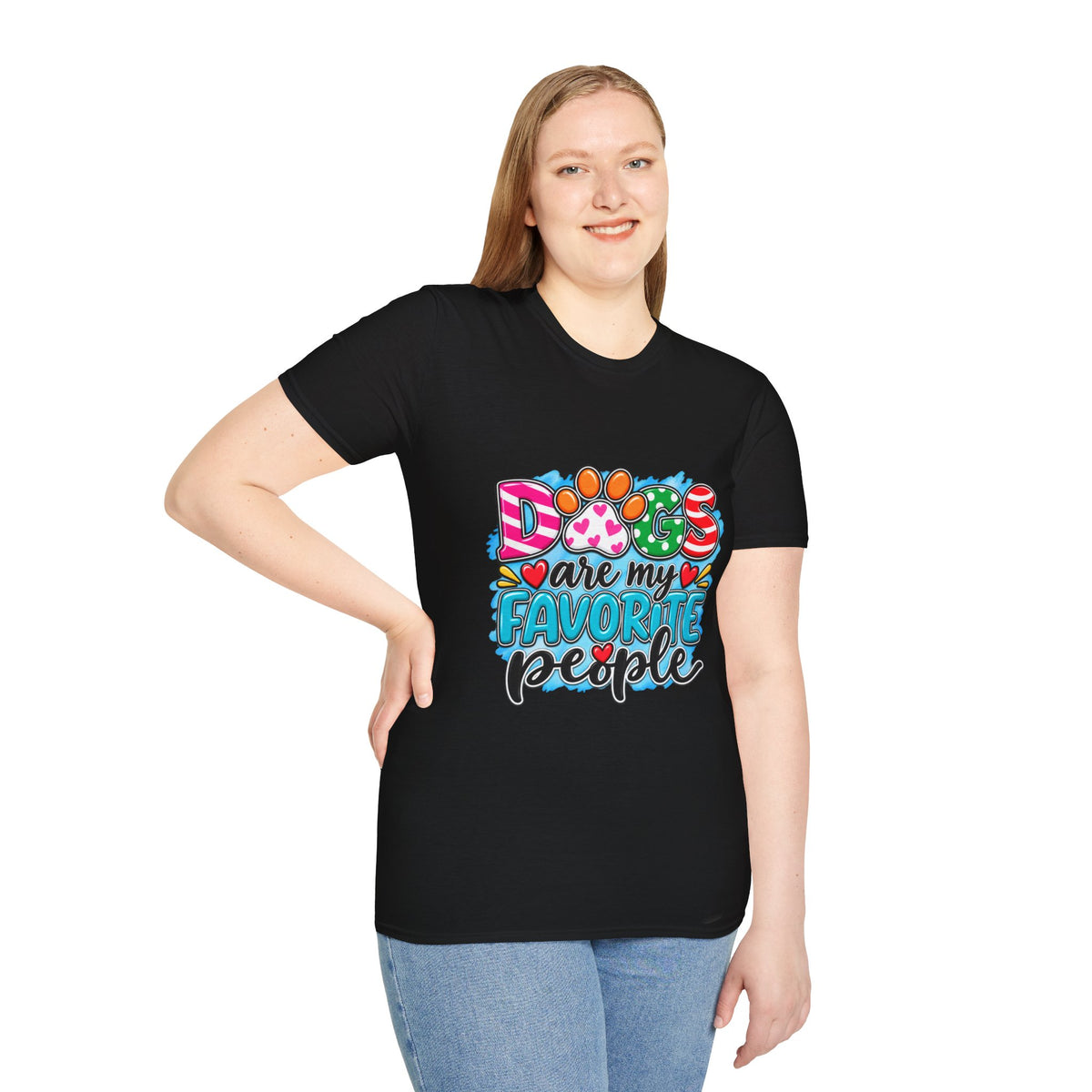 Dogs Are My Favorite People T-Shirt Paw Print Graphic