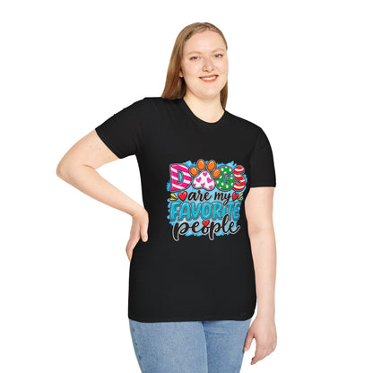 Dogs Are My Favorite People T-Shirt Paw Print Graphic