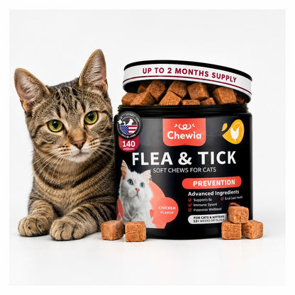Natural Cat Flea and Tick Supplement Chews