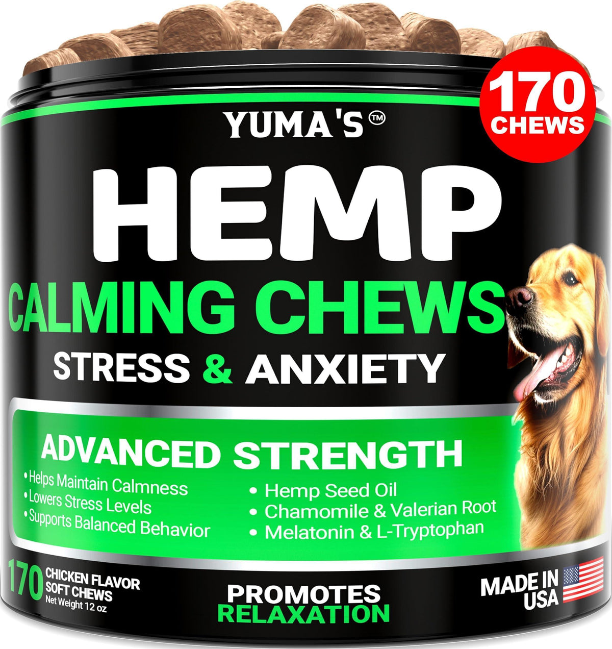 YUMA'S Hemp Calming Chews for Dogs