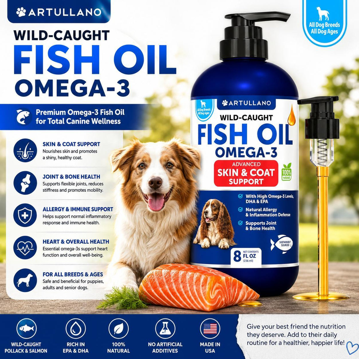 Omega 3 Dog Fish Oil Skin Support