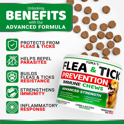 Natural Flea & Tick Chews for Dogs – 170 Treats