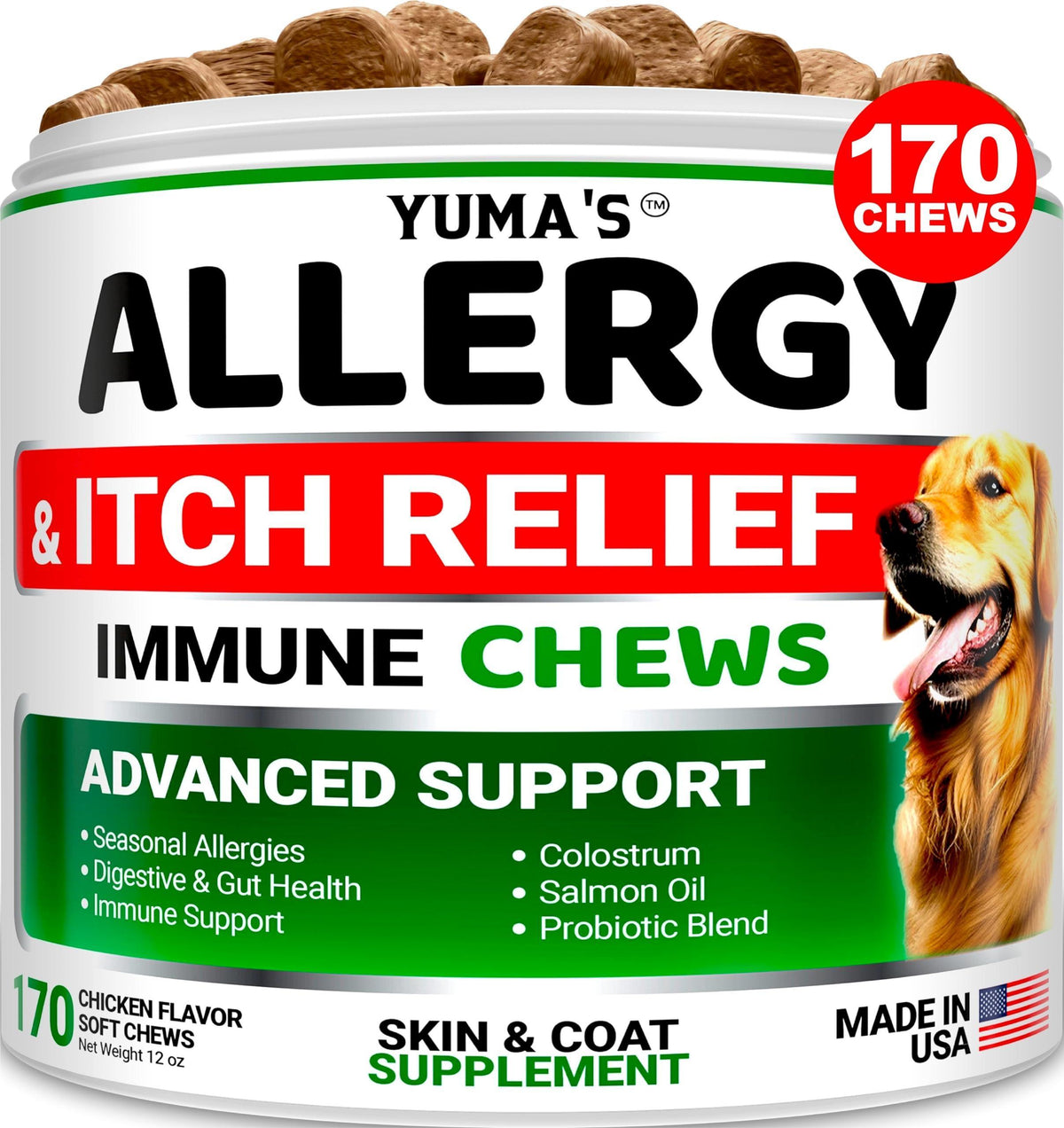 Dog Allergy Relief Chews – Itching Skin Treatment