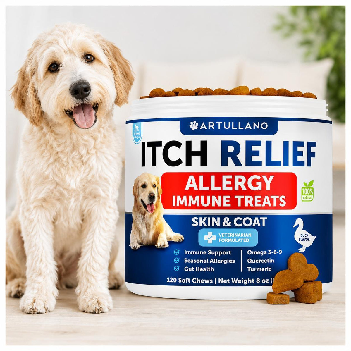 Dog Allergy Relief Chews for Itching & Skin