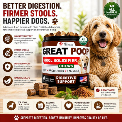 Dog Probiotics for Healthy Gut & Firm Stool