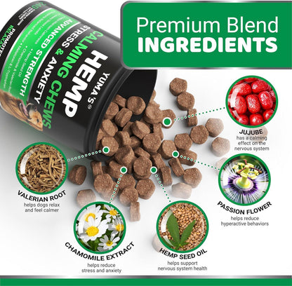 Hemp Calming Chews for Dogs – 240 Treats