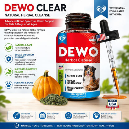 Cats & Dogs Herbal Dewormer Drops – USA Made