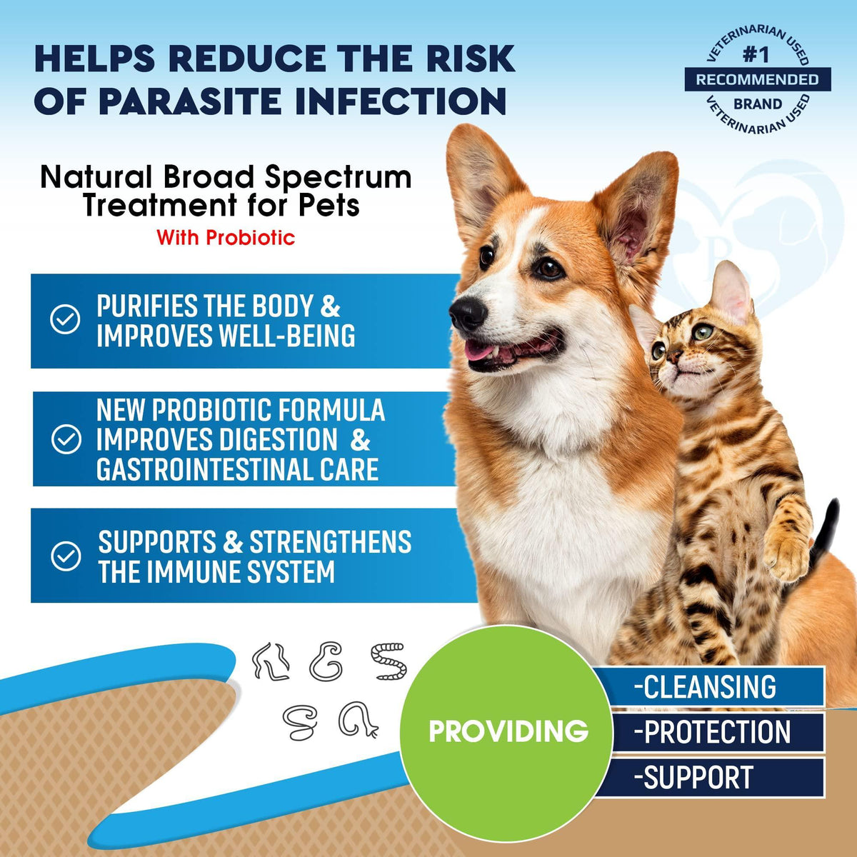 Natural Herbal Worm Treatment for Cats & Dogs