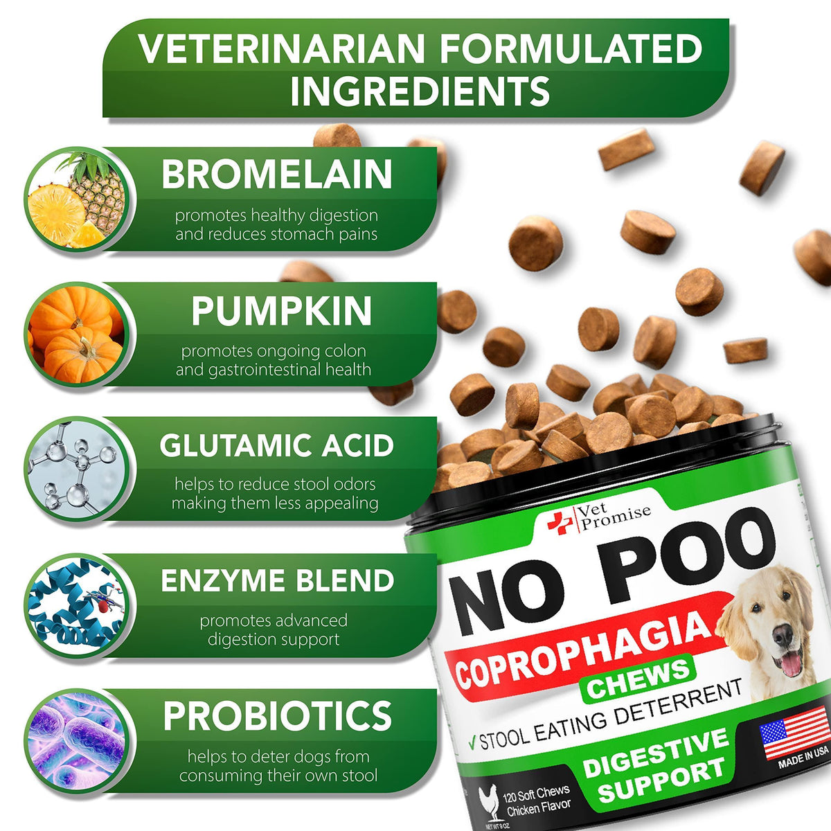 No Poo Chews for Dogs – Stool Eating Deterrent