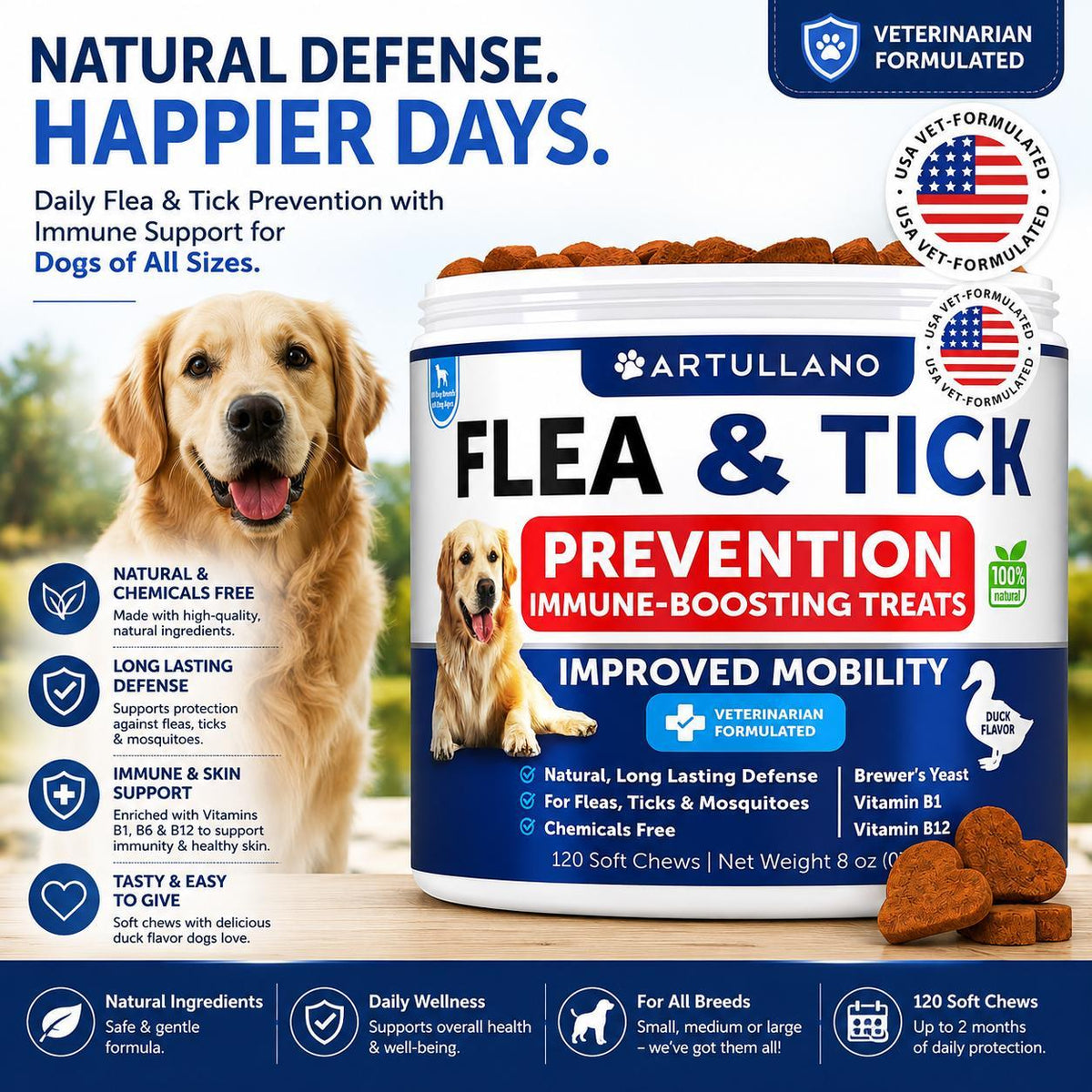 Natural Flea & Tick Chews for Dogs