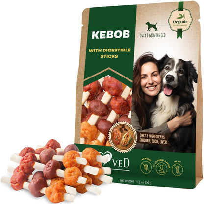 Kabobs Duck & Chicken Dog Treats – Grain-Free Chews