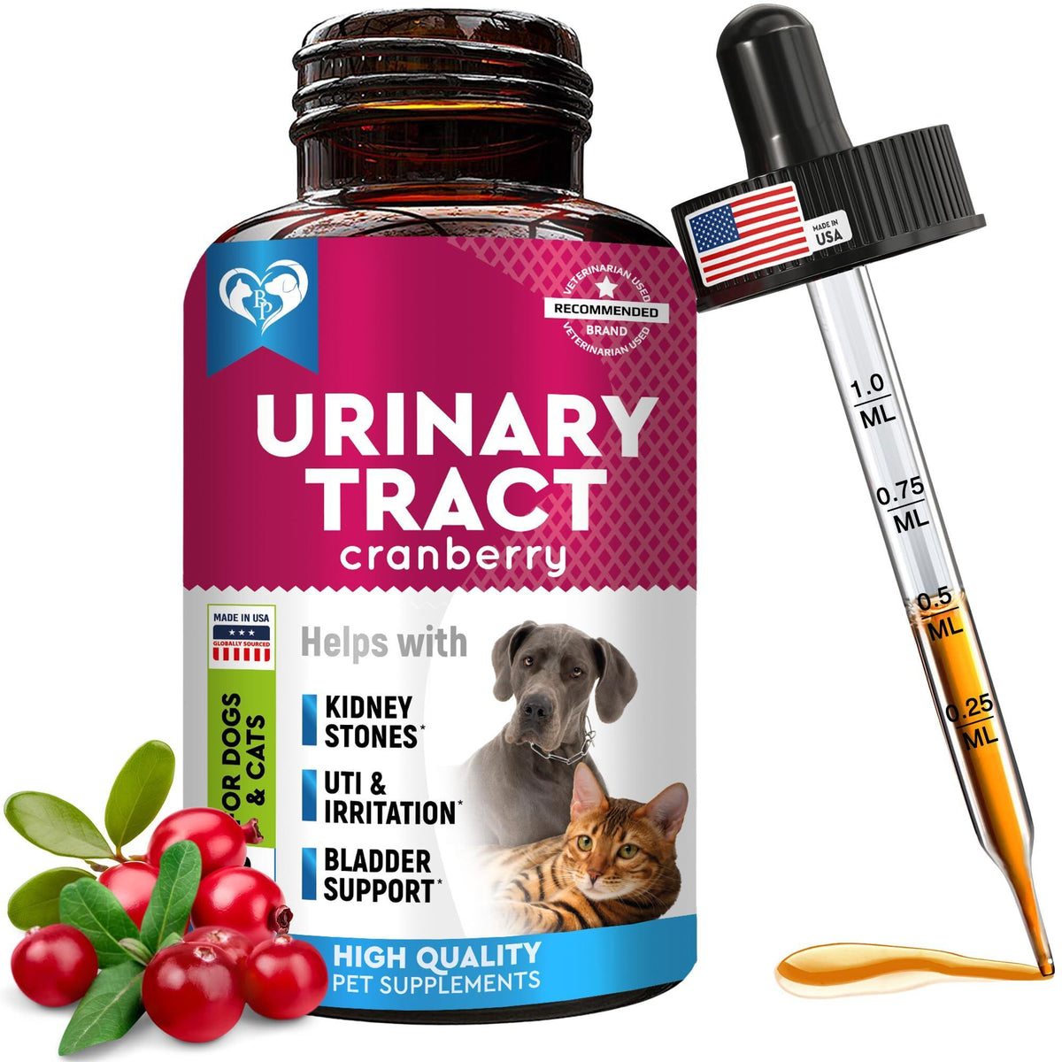 Cat & Dog Urinary Tract Cranberry Support Drops