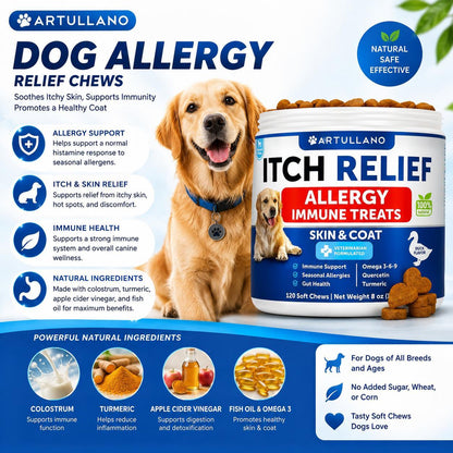 Dog Allergy Relief Chews for Itching & Skin