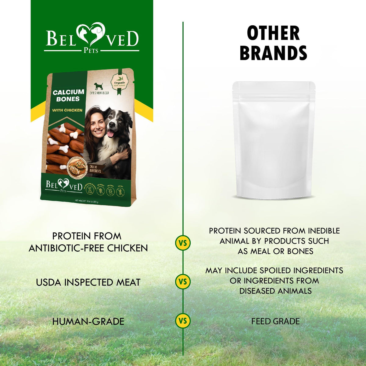Chicken Wrapped Dog Calcium Bones Rawhide Free Chews
