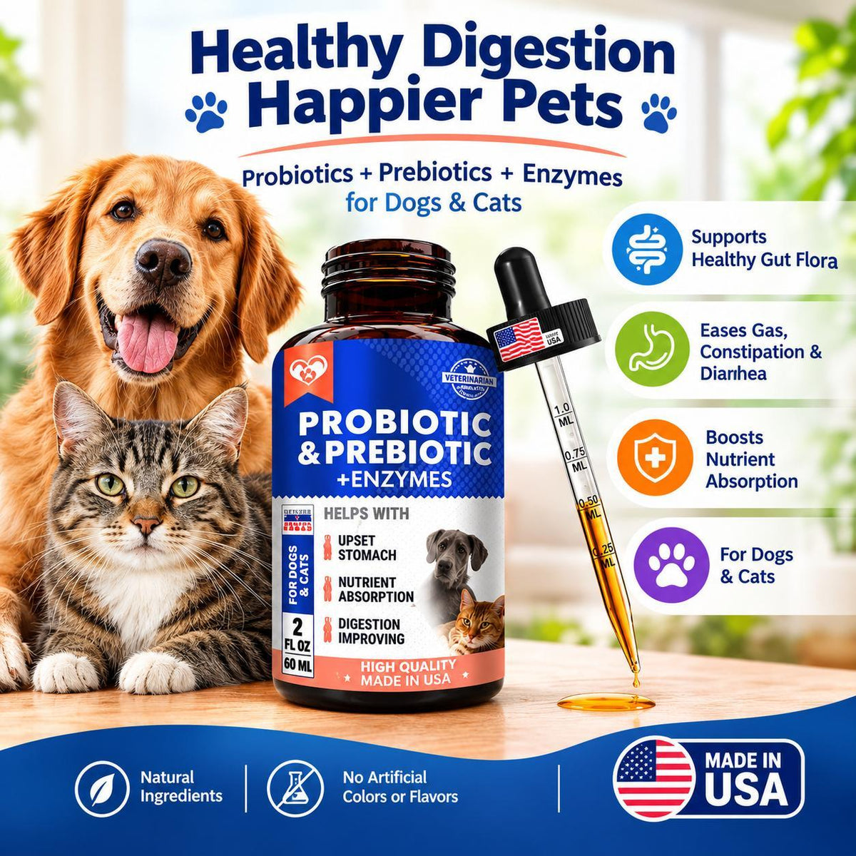 Probiotics & Prebiotics for Dogs & Cats