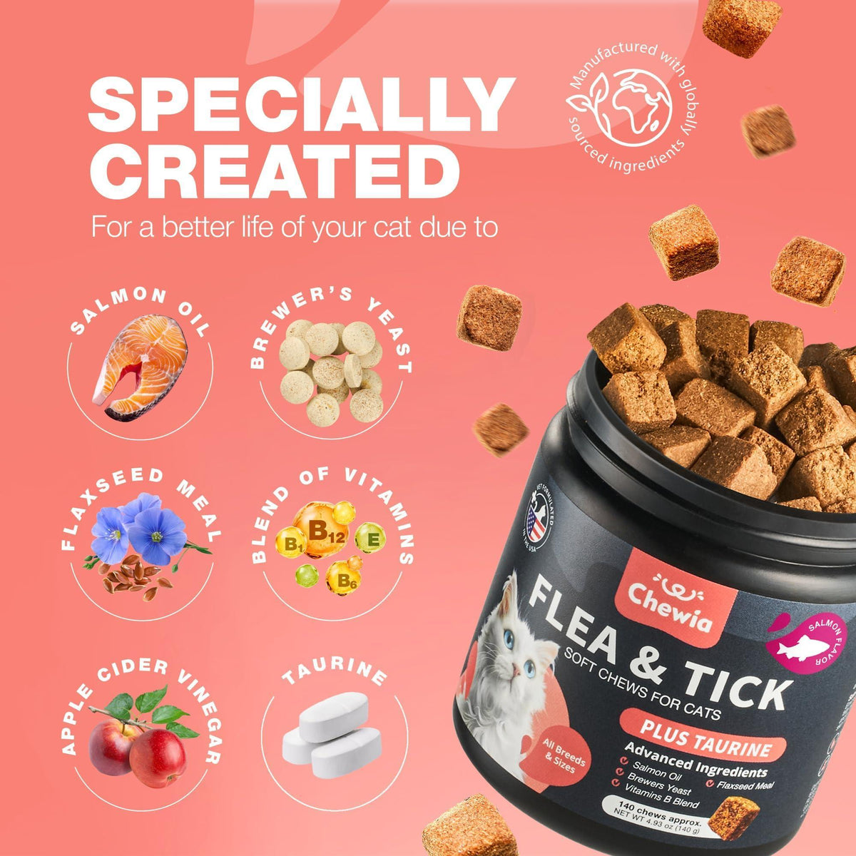 Daily Oral Flea & Tick Chews for Cats