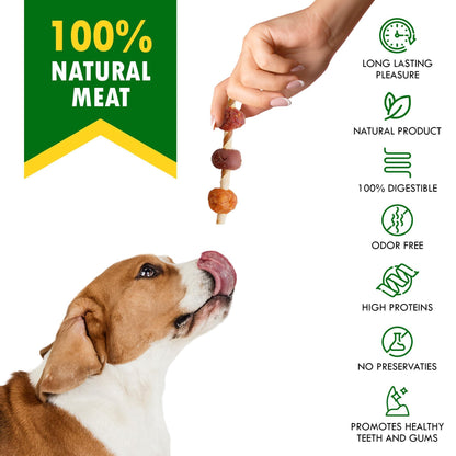 Kabobs Duck & Chicken Rawhide Dog Treats